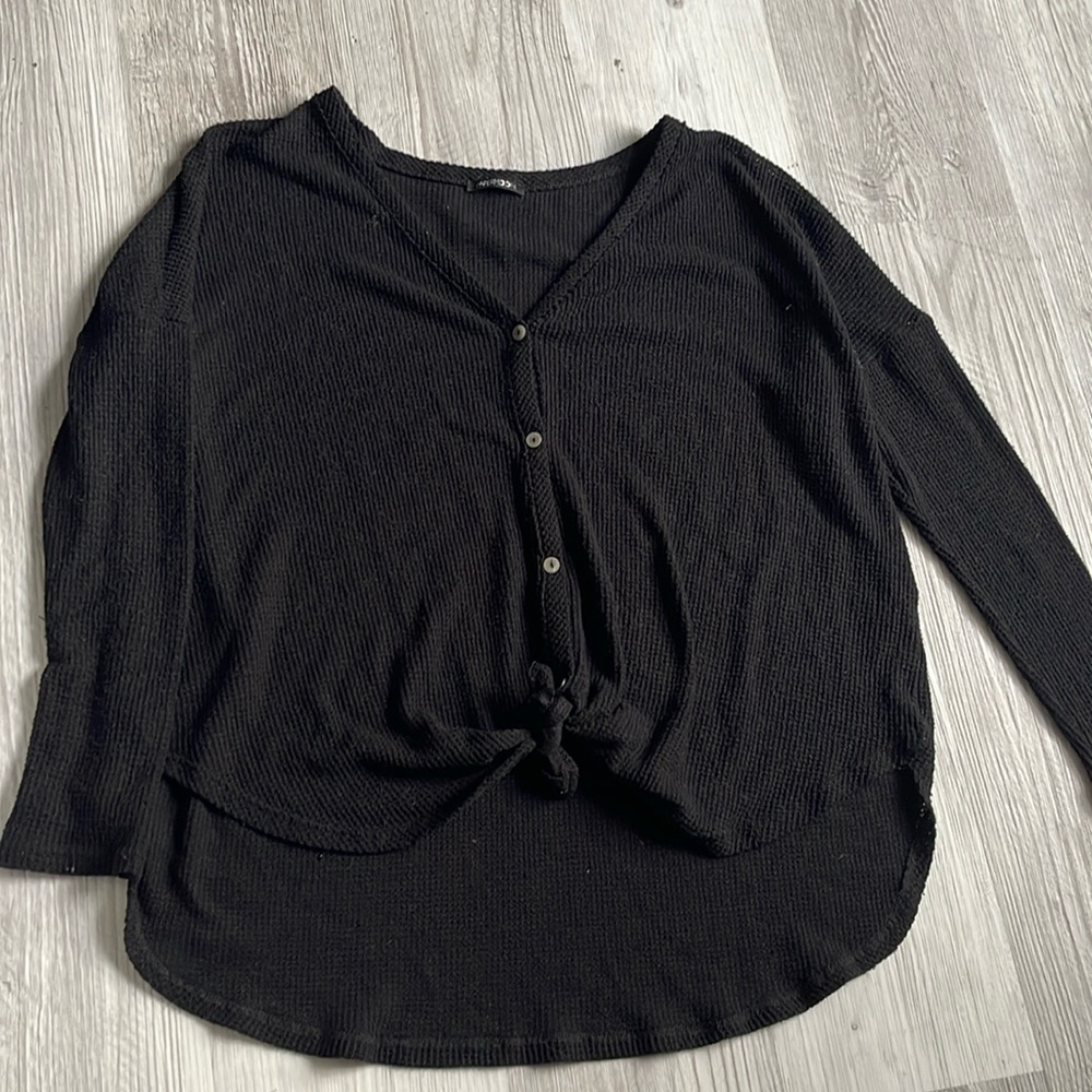 Black Knitted Soft Cardigan